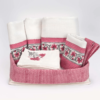 INKA Bathroom Towel Set- Ruhi Raspberry Print