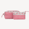 INKA Travel Pouch- Ruhi Raspberry Print (Set of 2)