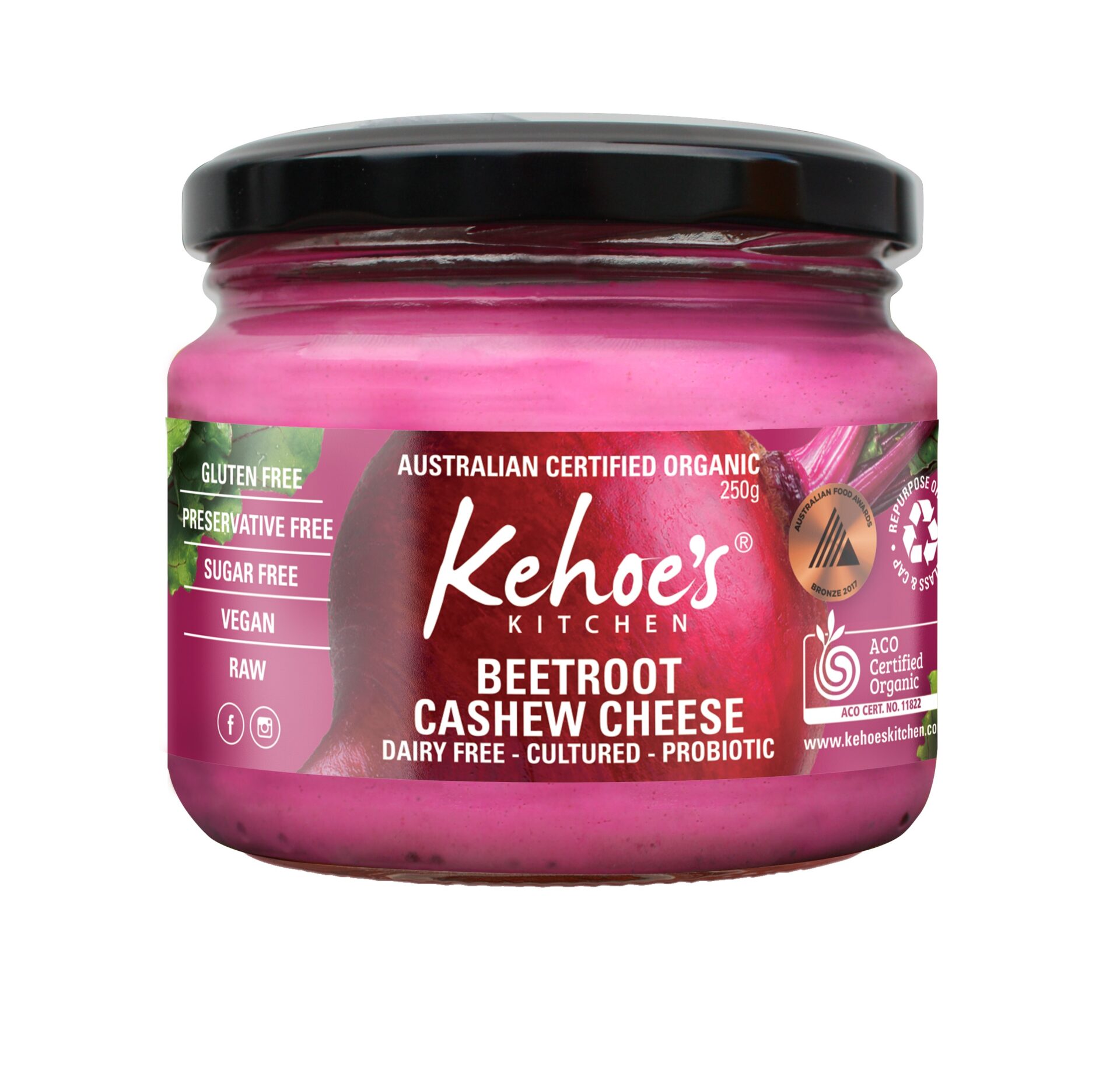 Kehoes_250g-Beetroot-Cashew-Cheese_front-860x860-web
