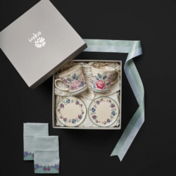 HH Inka Mala Mug & Tapas Plate (Set of 4) With 2 Napkins