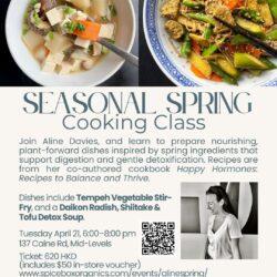 Seasonal Spring Cooking Class with Aline Davies